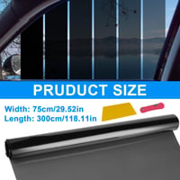 Bcuuozeeing Automobilová tónovacia fólia 75 cm x 3 m, 35 % VLT, samolepiaca, UV a IR ochrana, ochrana pred teplom a odleskami, fólia na okná odolná proti poškriabaniu pre autá, dodávky a nákladné vozidlá 2