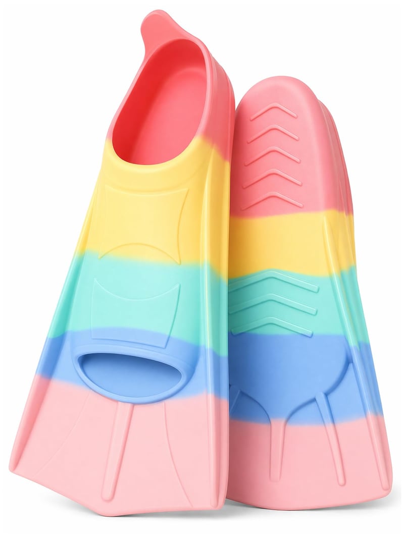 Labuțe de înot din silicon Bcuuozeeing pentru copii și adulți, labuțe scurte pentru snorkeling, pentru începători, apă deschisă, scufundări, mărimea M (36-38)