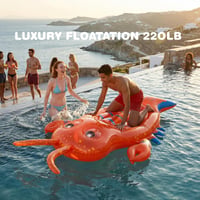 Saltea Gonflabilă de Piscină în Formă de Homar BCWATERFUNPD – 160x80 cm, Hamac Plutitor de Apă cu Clești Mari, Saltea de Plajă pentru Adulți 5
