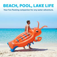 Saltea Gonflabilă de Piscină în Formă de Homar BCWATERFUNPD – 160x80 cm, Hamac Plutitor de Apă cu Clești Mari, Saltea de Plajă pentru Adulți 2