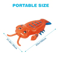 Saltea Gonflabilă de Piscină în Formă de Homar BCWATERFUNPD – 160x80 cm, Hamac Plutitor de Apă cu Clești Mari, Saltea de Plajă pentru Adulți 4