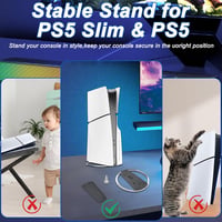 BD-Herego PS5 Slim függőleges állvány, ABS rozsdamentes acél, hűtéssel 7