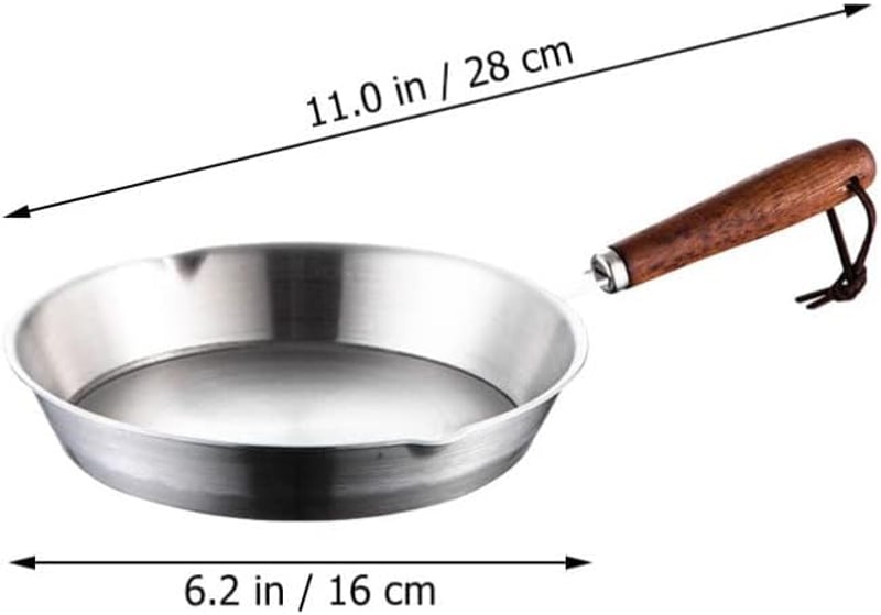 Kichvoe 16 cm Mini Serpenyő - Rozsdamentes Acél Tojás, Palacsinta és Omlett Sütő - Kompakt Konyhai Eszköz Otthoni és Kempingezéshez