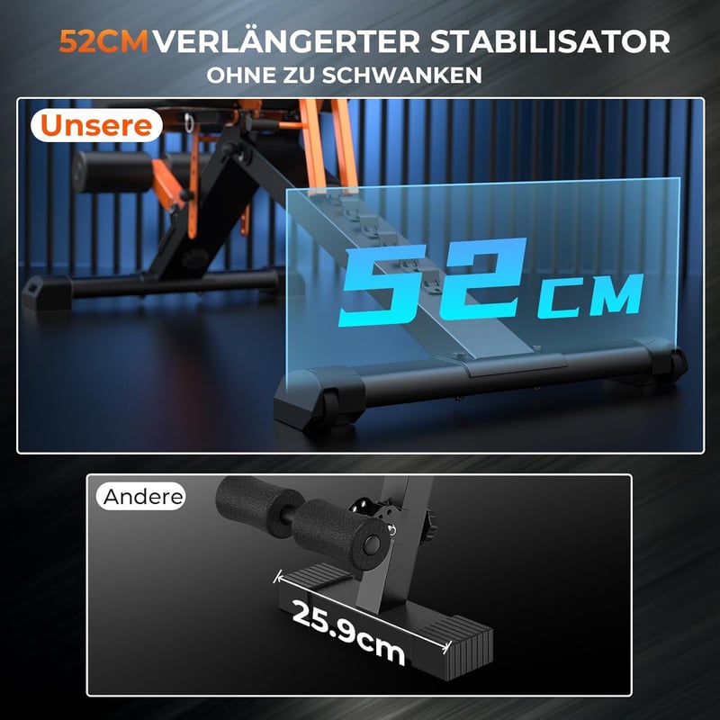 GRTLPOK 400kg Terhelhetőségű Összecsukható Súlyzópad - Állítható Edzőpad Teljes Testedzéshez, 80x40mm Acélvázzal, Fekete