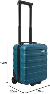 Cabin Max Anode Könnyű Keményfalú Bőrönd - 30x20x40 cm Kabinbőrönd 4 Kerékkel és Kombinációs Zárral, Utazótáska 4
