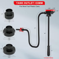 Elektromos Üzemanyag Szivattyú Automatikus Leállítással - Olaj és Dízel Folyadék Átemelő Pumpa 3 Adapterrel, 9 L/perc 2