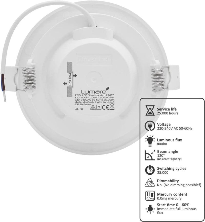 Philips 12W Meleg Fehér Süllyesztett LED Spotlámpa Szett, 9db