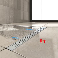 Elefloom 60 cm-es Rozsdamentes Acél Zuhanylefolyó - Extra Lapos Padlóösszefolyó Szifon Szett Hajfogóval, Modern Polírozott Kivitel, Gyors Ví 2