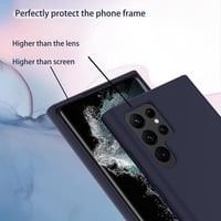 Samsung Galaxy S22 Ultra szilikon tok - Sötétkék, ütésálló, puha tapintású védőtok 4