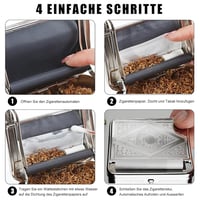 Fém Cigarettasodró Doboz 2db - Ezüst, 78mm-es 3