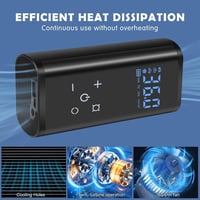 YUGUANG 150 PSI elektromos légpumpa 6000 mAh akkumulátorral, érintőképernyő és LED világítás 3