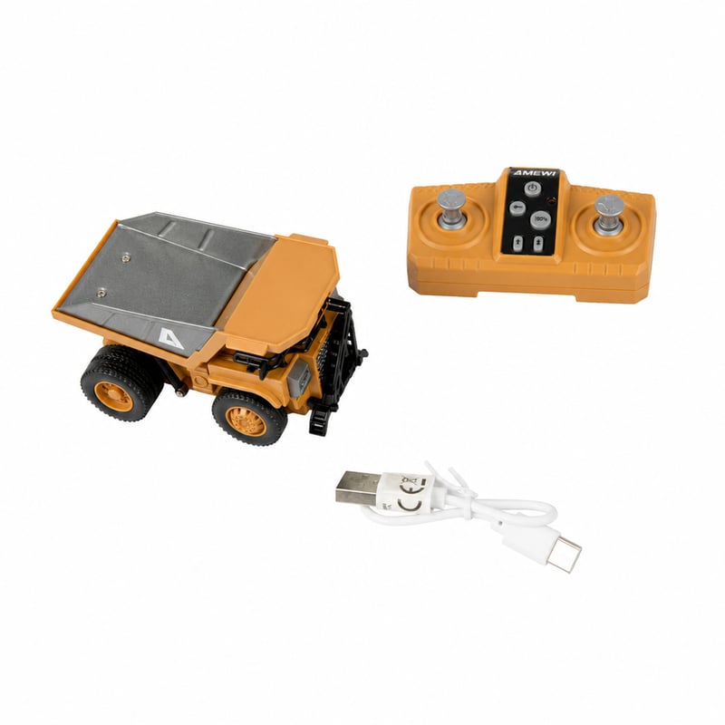 Amewi mini kiper kamion na daljinsko upravljanje, metalni, 8 kanala, 1:64 — neispravno, za dijelove: kamion ne radi (stanje: vidi 2. sliku)