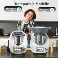 Thermomix TM6 TM5 csúsztatólap - Új fogantyú, stabil akril, fekete 2