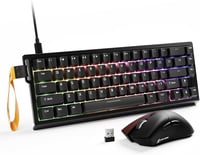 ATTACK SHARK X68 HE & R1 Gamer Billentyűzet-Egér Szett, 8000 Hz Gyorstrigger, 59g Szuperkönyű Vezeték Nélküli Egér, 18000DPI, RGB Háttérvilá 1