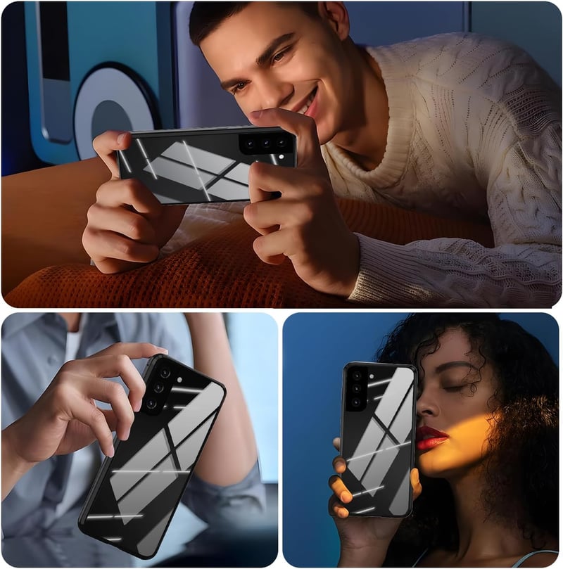 Samsung Galaxy S23 mágneses tok - 360° védelem, edzett üveg, fém keret (fekete)