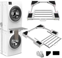 NIUXX Mosógép Szárítógép Köztes Keret Állvány Állítható 53-68cm Törölközőtartóval - Plastic connecting frame - the drawer 1