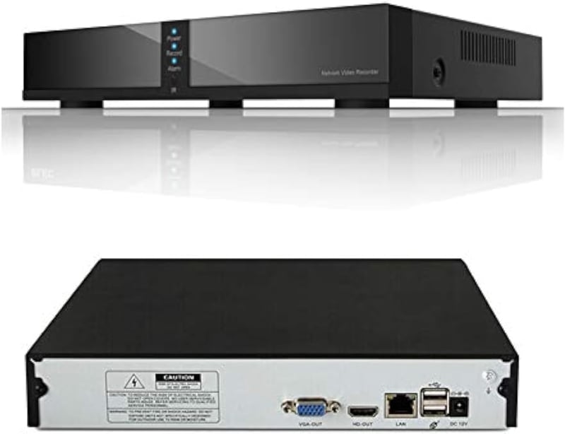 SECULINK 16 Csatornás 4K/8MP Felhő NVR Hálózati Videórögzítő, 3840x2160P, H.265 Tömörítés, Távoli Elérés, Mozgásérzékelés, 6TB Tárhely Támog
