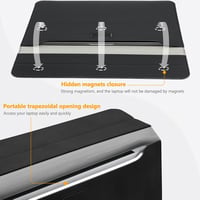 HYZUO 13,3-14" Állítható Laptop Tok MacBook Pro 14" M3/M2/M1 és Surface Laptop 5 Kompatibilis - Fekete 4