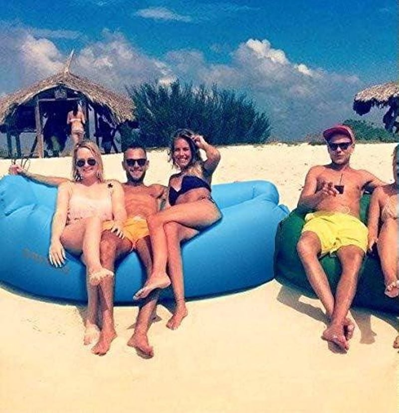 SHENKEY Vízálló Felfújható Lounger Hordozható Légulágy Kempinghez Strandhoz