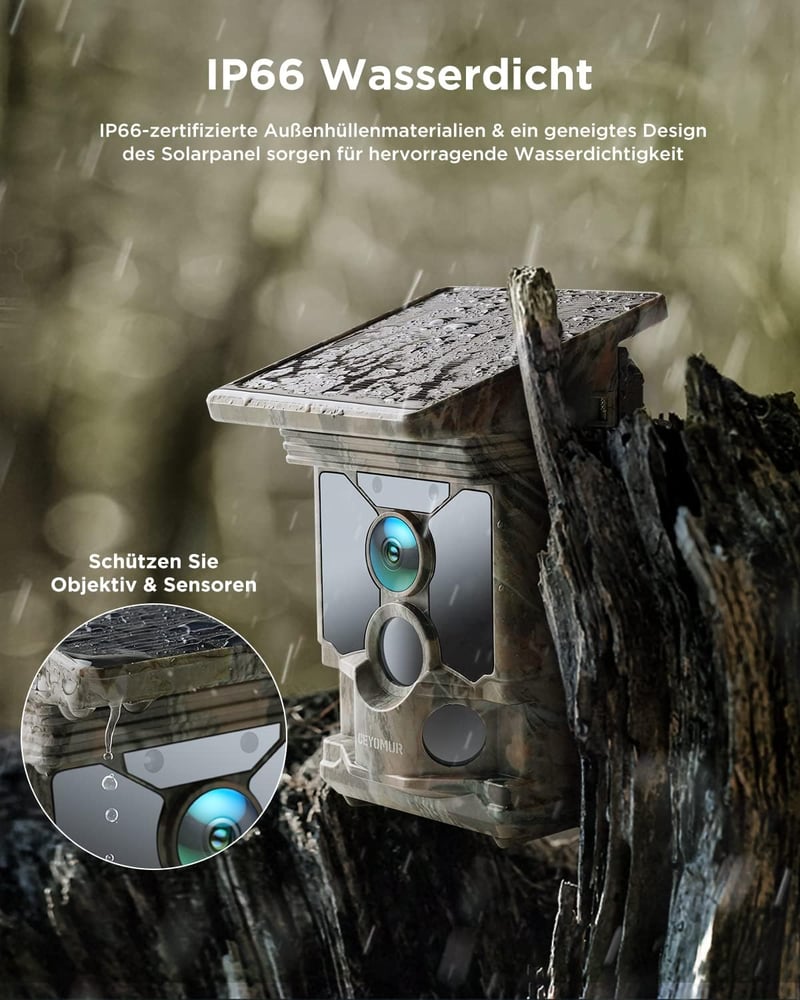 CEYOMUR 4K 30fps WiFi vadkamera, 46MP, 120° érzékelés, éjjellátó, IP66