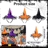 10 db Fekete Varázsló Kalap Gyerekeknek és Felnőtteknek - Halloween Boszorkány Jelmez Kiegészítő 2