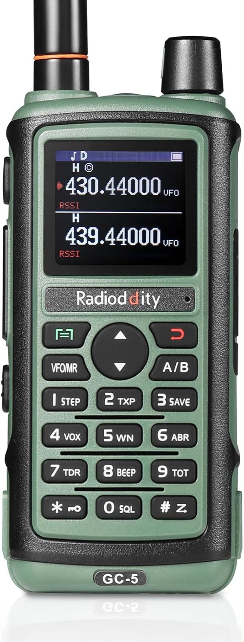 Radioddity GC-5 kétsávos amatőr walkie-talkie, 999 csatorna, nagy hatótáv