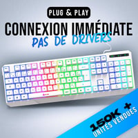 KLIM Chroma vezetékes AZERTY billentyűzet RGB háttérvilágítással 2
