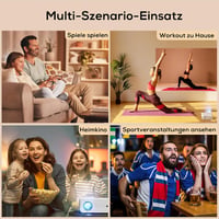 AKIYO Full HD 1080P WiFi Projektor 10000 Lumen, Állvánnyal, 4K Támogatással 8