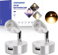 SUPAREE 12V-os LED belső világítás autóba, lakókocsiba, hajóba - 2 db 1