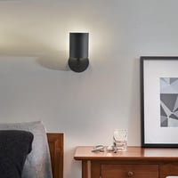 ouglres Fekete Fali Lámpa Kapcsolóval - 90° Forgatható Alumínium Modern Falikar E14 Foglalattal - Hálószoba, Nappali, Folyosó, Hotel Világít 3
