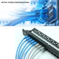 CMYKZONE Cat6 Patch Panel 24 Port 1U Rack - RJ45 Hálózati Kábel Rendező Keret, Kábelvezető Konzollal, Gyors és Stabil Adatátvitel Otthoni és - 24 Port 1U Rack Snap-in 2