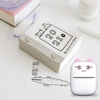 PNGOS Rózsaszín Mini Bluetooth Hőnyomtató - Hordozható Tintamentes Matrica és Fotónyomtató 8