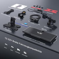 Avylet 9,26" Vezeték Nélküli CarPlay Kijelző 4K Műszerfali Kamerával - Apple CarPlay & Android Auto Támogatás, GPS Navigáció, Tolatókamera 9