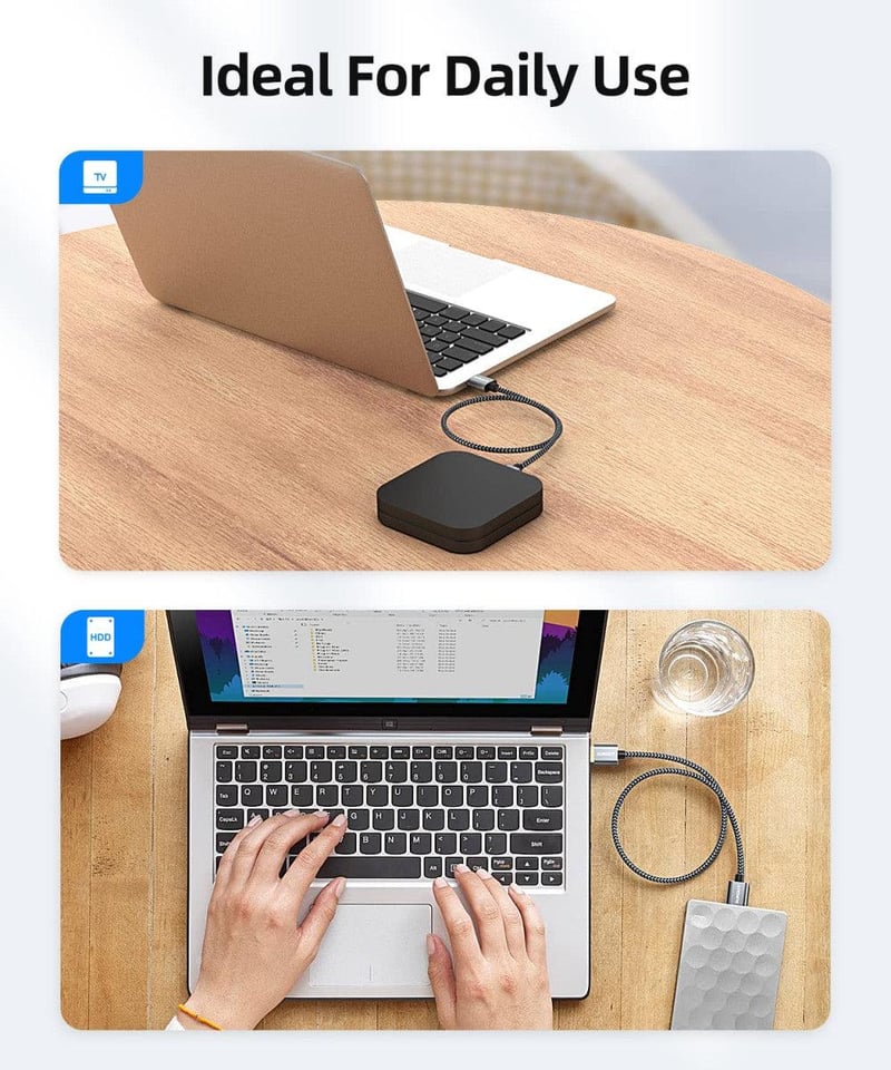 SUNGUY USB 3.0 Férfi-Férfi Kábel Nyomtatókhoz és Laptopokhoz, 5 Gbit/s, Szürke