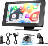 BDFFLY 7" Vezeték Nélküli CarPlay Autós Kijelző Apple és Android Kompatibilitással, GPS Navigációval, Tolatókamerával, Hangvezérléssel és Bl 1
