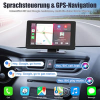 BDFFLY 7" Vezeték Nélküli CarPlay Autós Kijelző Apple és Android Kompatibilitással, GPS Navigációval, Tolatókamerával, Hangvezérléssel és Bl 3
