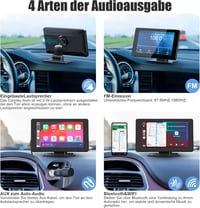BDFFLY 7" Vezeték Nélküli CarPlay Autós Kijelző Apple és Android Kompatibilitással, GPS Navigációval, Tolatókamerával, Hangvezérléssel és Bl 4