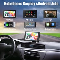 BDFFLY 7" Vezeték Nélküli CarPlay Autós Kijelző Apple és Android Kompatibilitással, GPS Navigációval, Tolatókamerával, Hangvezérléssel és Bl 2