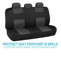 Set Complet Huse Auto BDK PolyPro - Pentru Scaune Față și Banchetă Spate, Banchetă Divizată, Antracit-Negru, Instalare Ușoară, pentru SUV, Camionetă și Autoturism 7