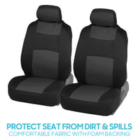 Set Complet Huse Auto BDK PolyPro - Pentru Scaune Față și Banchetă Spate, Banchetă Divizată, Antracit-Negru, Instalare Ușoară, pentru SUV, Camionetă și Autoturism 3