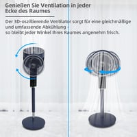 Be Cool 26 cm-es padlóventilátor 3D lengéssel, aromaterápiás dobozzal, távirányítóval 4