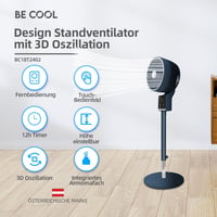 Be Cool 26 cm-es padlóventilátor 3D lengéssel, aromaterápiás dobozzal, távirányítóval 2