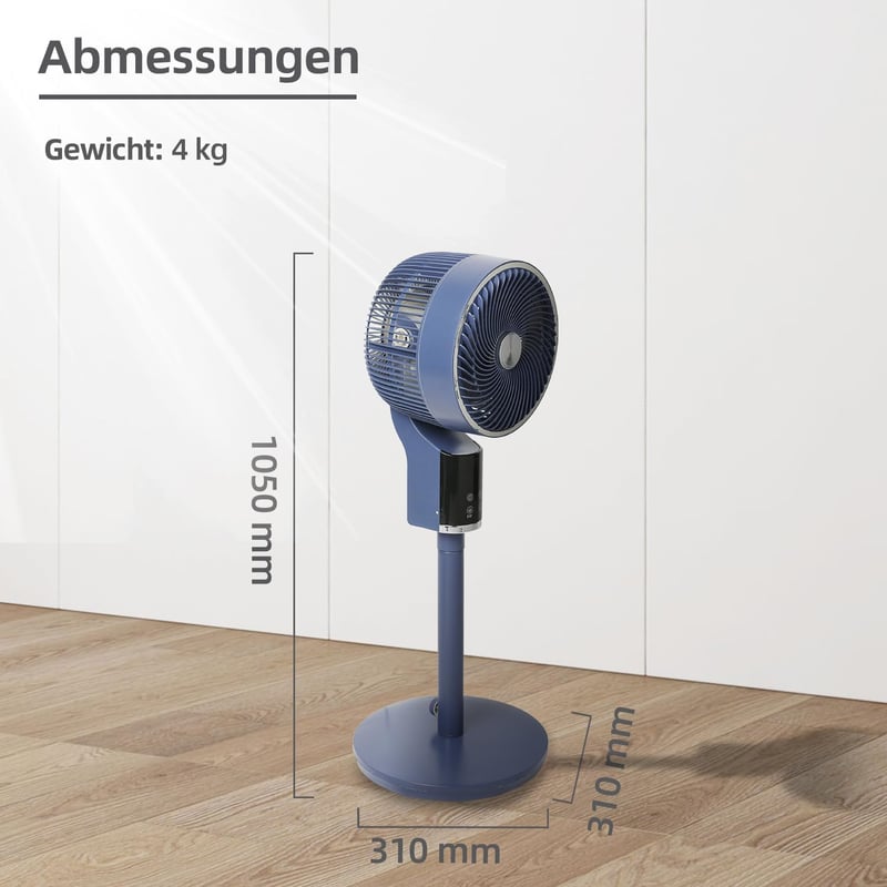 Be Cool 26 cm-es padlóventilátor 3D lengéssel, aromaterápiás dobozzal, távirányítóval