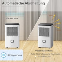 Be Cool Párátlanító - 10 l/24 óra teljesítmény, 1,8 l víztartály, időzítő, aktívszén-szűrő, alvó üzemmód, görgős, otthoni és irodai használa 4