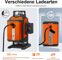 TakamineTech Zöld Keresztvonalas Lézer - 4x360° Önszintező Lézeres Szintező, 16 Vonalas Építési Lézer, 5200 mAh Akkumulátor, Távirányítható, 6