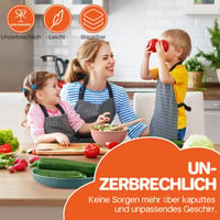 FUNYKICH 12 részes színes kemping étkészlet 4 főre - könnyű, törhetetlen, BPA-mentes tányérok, tálak és poharak piknikhez, kempingezéshez 4