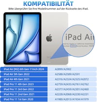GOKOCO Mágneses Billentyűzet Tok iPad Air M2 11" és Pro 11" Készülékekhez, RGB Háttérvilágítással, Multi-Touch Trackpaddel, QWERTZ Kiosztáss 2