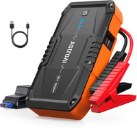 AstroAI S8 Hordozható Autós Bikázó 1500A, Powerbank Funkcióval, 12V Akkumulátor Indító 6.0L Benzines és 3.0L Dízel Motorokhoz 1