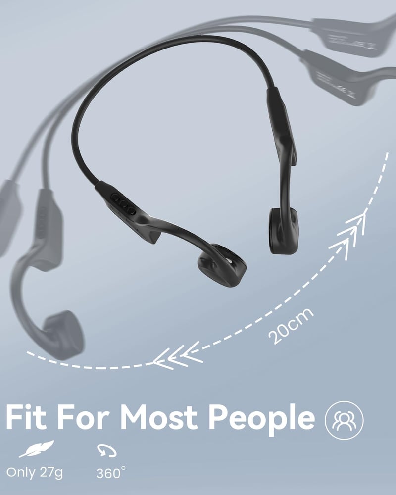 Sanoto Bluetooth 5.3 Csontvezető Fülhallgató - Vízálló, Sportoláshoz, USB-C