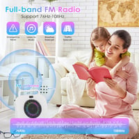 KOVCDVI 9 az 1-ben Bluetooth CD-lejátszó rádióval, USB/TF/AUX támogatással, ébresztővel és távirányítóval 5